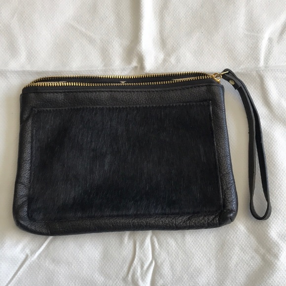 Latico leather and pony hair clutch - Picture 1 of 4